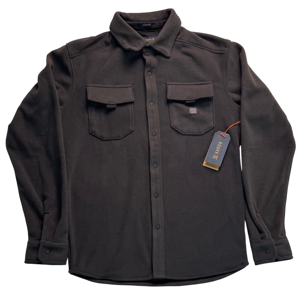 Roark Diablo Polar Fleece Shirt Jacket Charcoal Grey Mens XS NWT